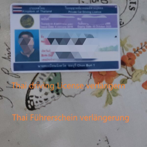 Thai driving license - Führerschein verlängerung